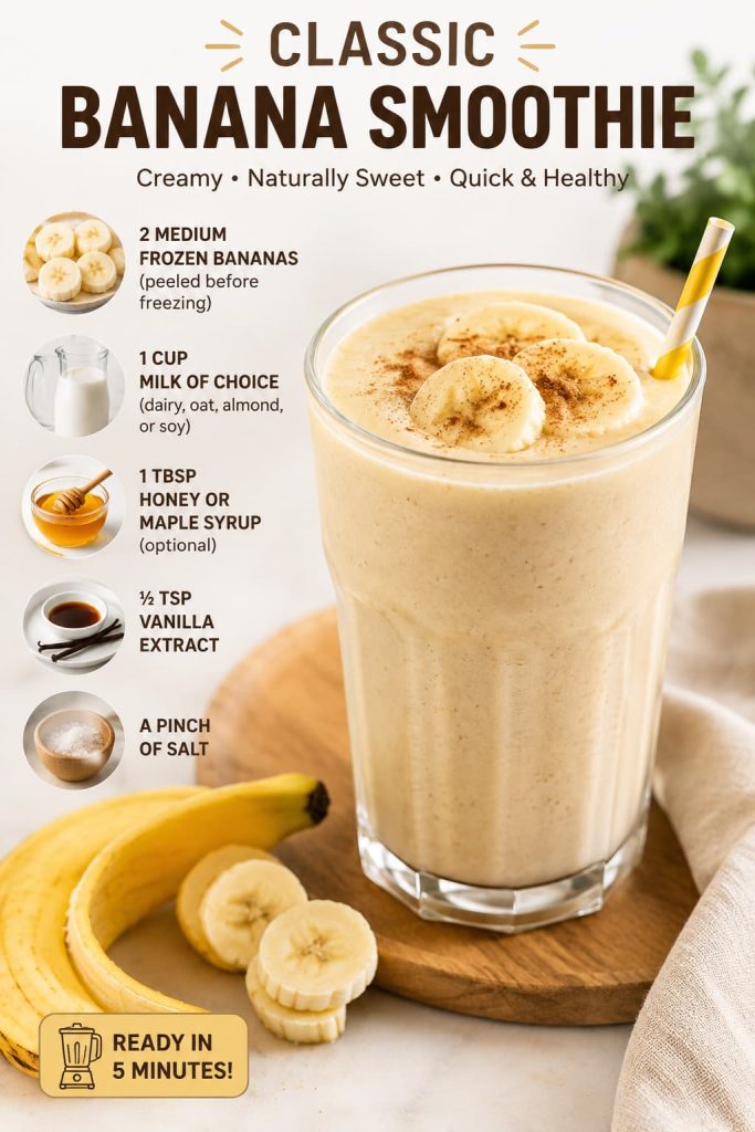 classic banana smoothie recipe