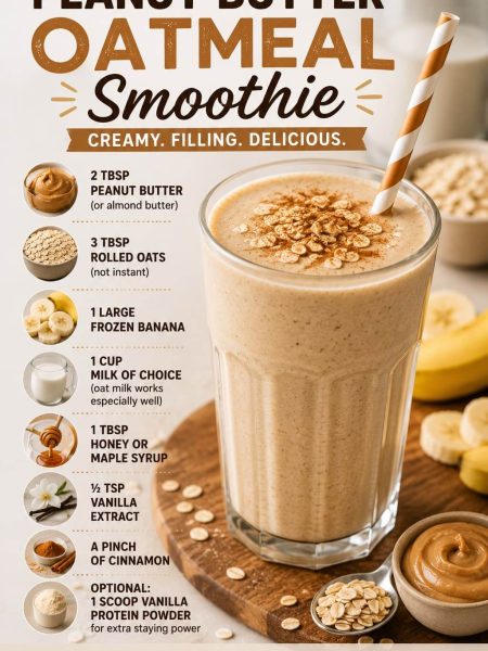 Peanut Butter Oatmeal Smoothie
