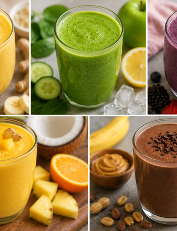 Healthy Energy Boost Breakfast Smoothies